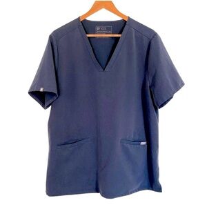 FIGS Casma Three-Pocket Scrub Top Blue Gray Size XXL
